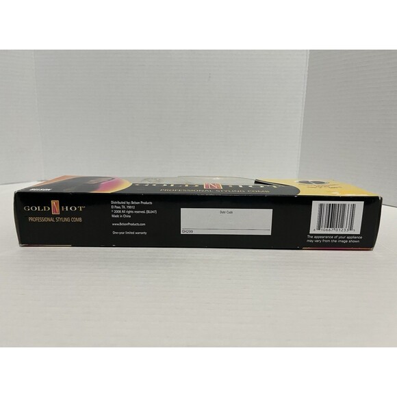 Gold N Hot Professional 24K Gold Pressing & Styling Comb GH299 - NEW IN BOX - Picture 5 of 6